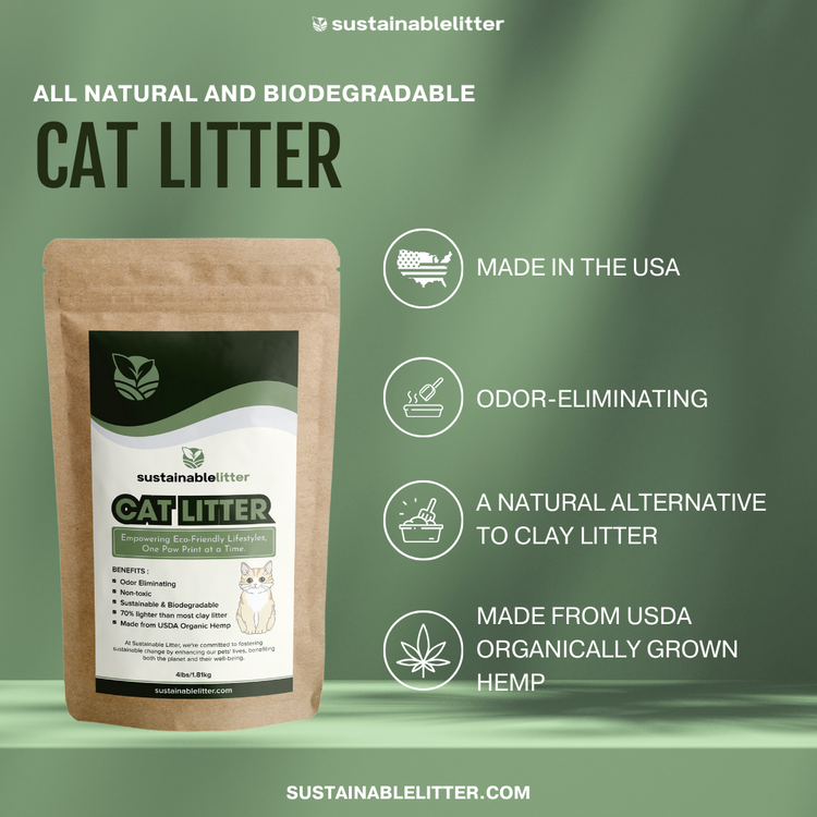 All Natural Cat Litter that is Biodegradable and Long Lasting - Sustainable Litter